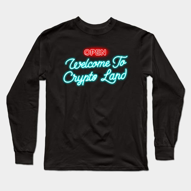 crypto land Long Sleeve T-Shirt by spoilerinc